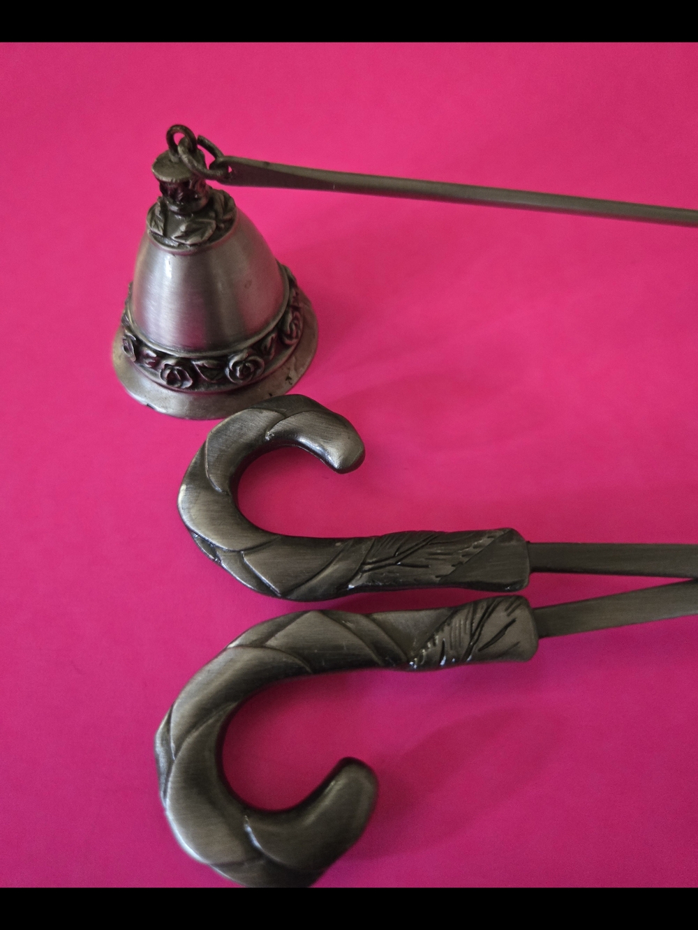 Antique-Style Silver Metal Candle Tool Set - 2-Piece - Picture 3 of 4
